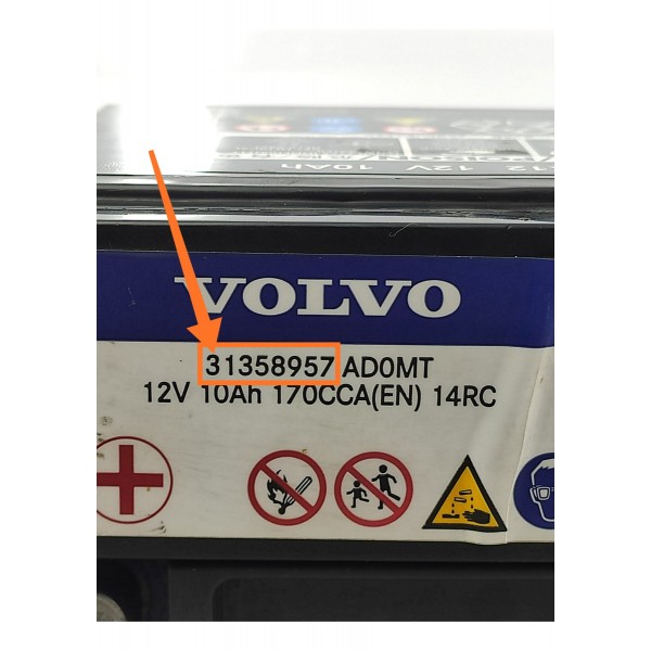 Bateria Auxiliar Volvo V60 S60 Xc60 2011/2018 31358957