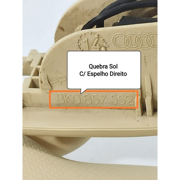 Quebra Sol Audi Q5 Direito 2011/2016 8k0857552