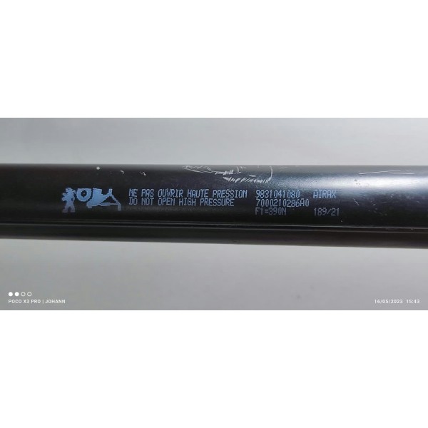 Amortecedor Tampa Traseira Peugeot 208 2020/2024 9831041080