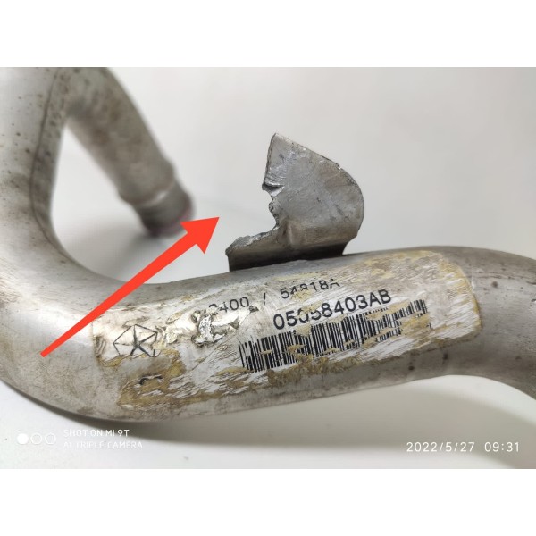 Duto Agua Radiador Dodge Journey 2.7 V6 2011 Detalhe