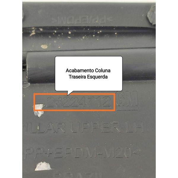 Moldura Coluna C Esquerda Onix 2020/2024 26224712 /39072