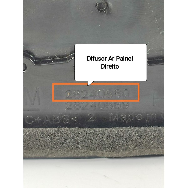 Difusor Ar Painel  Onix Direito 2020/2024 26240860