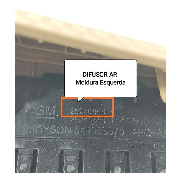 Difusor Ar Painel Esquerdo Onix 2020 2021 2024 26240858