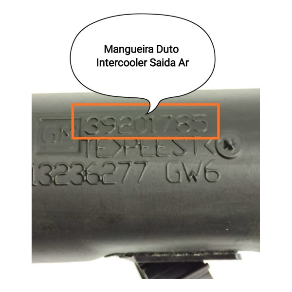 Mangueira Charge Cooler Cruze 1.4 2017/2023 39201785
