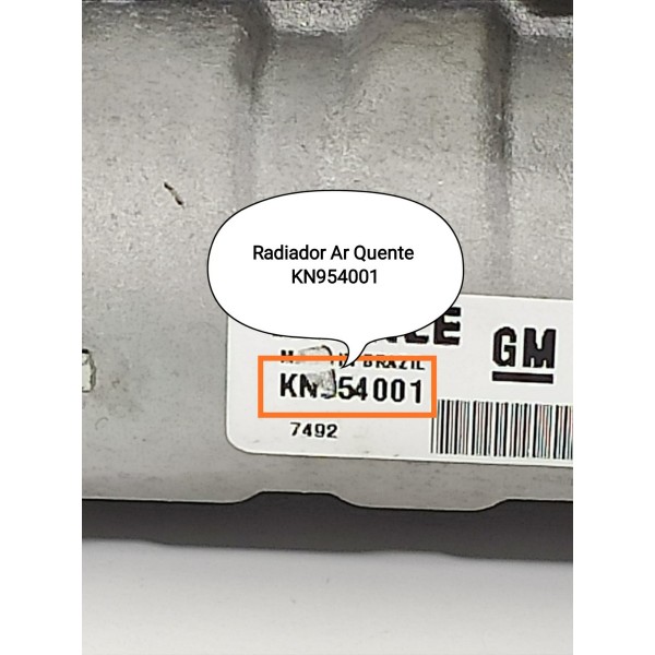 Radiador Ar Quente Cruze 1.4 2017/2023 Kn954001