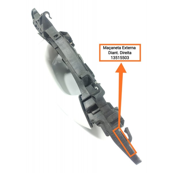 Macaneta Externa Cruze Traseira Direita 2017/2023 13515510 Branco Traseira