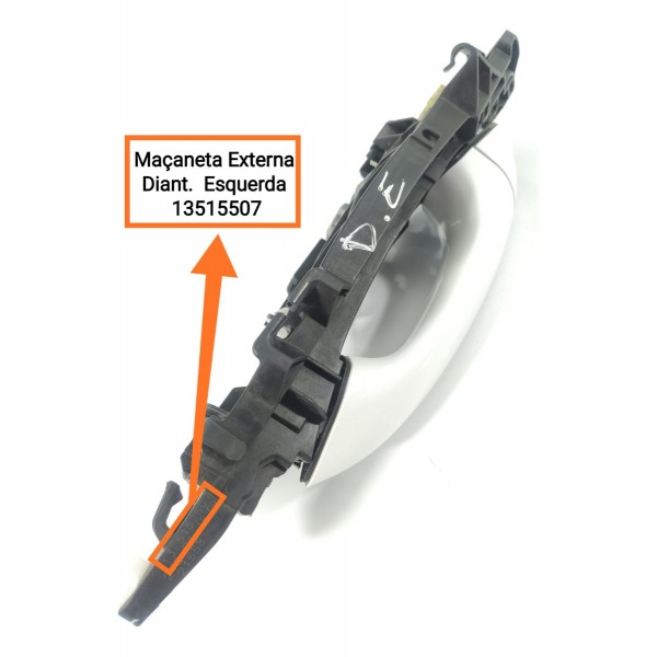 Macaneta Externa Cruze 2017/2023 Dianteira Esquerda 13515507 Branco Dianteira