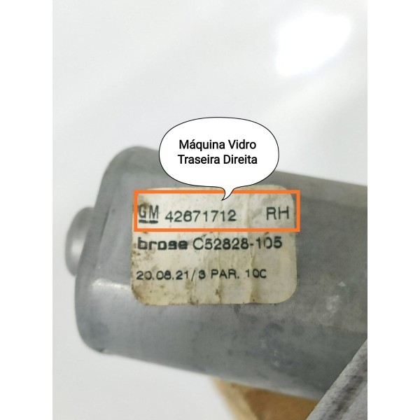 Maquina Vidro Cruze 2017/2023 Traseira Direita 42671712