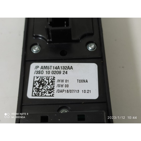 Botão Vidro New Fiesta Dianteiro Esq 2014/2017 Am5t14a132aa