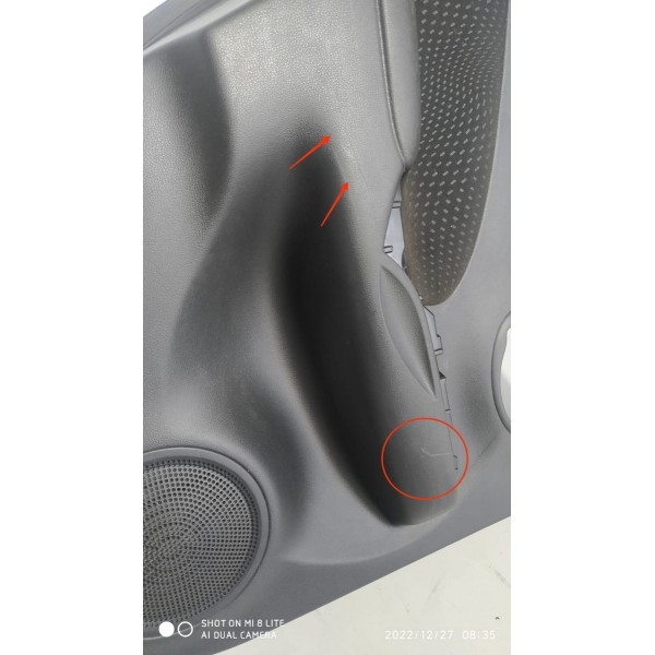 Forro Porta Nissan Versa Traseiro Esquerdo 2015/2019  Det Preto