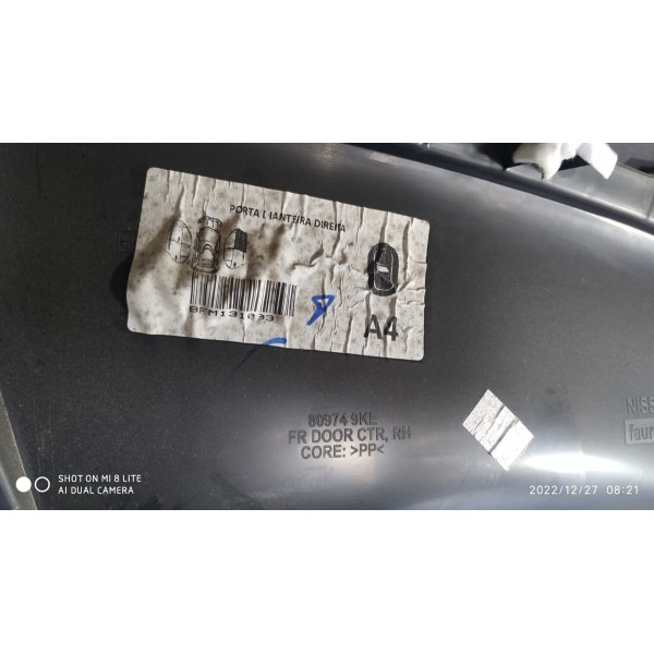 Forro Porta Nissan Versa Dianteiro Direito 2014/2020 Preto