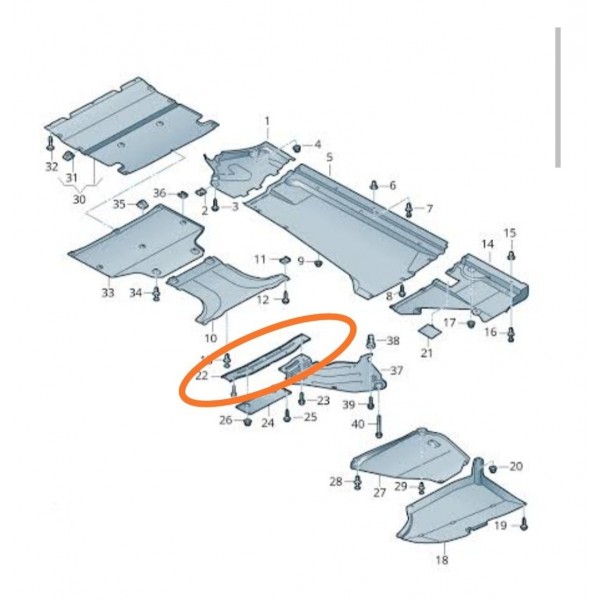 Barra Reforço Audi Q5 2017/2023 80a801387