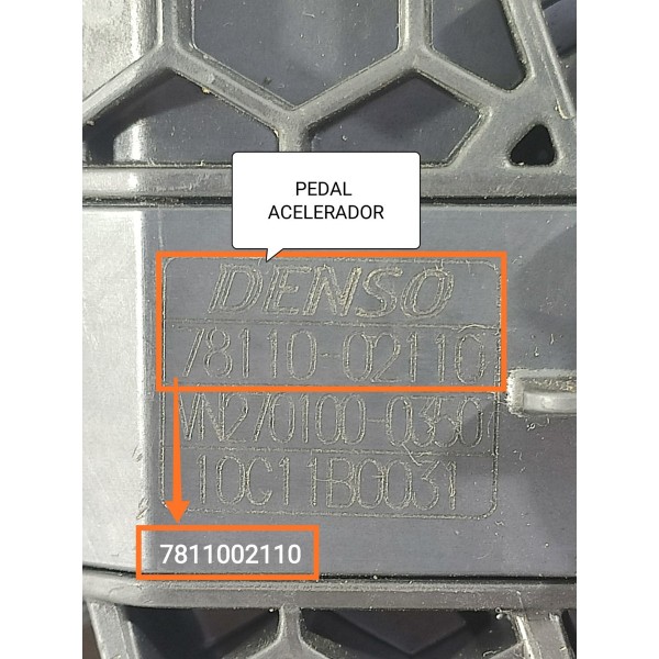 Pedal Acelerador Corolla Hybrido 2019/2024 7811002110