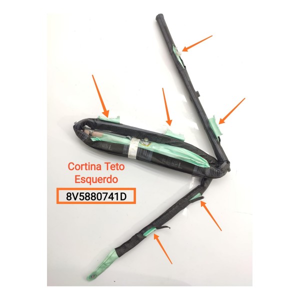 Cortina Teto Audi A3 Hatch Esquerda 2014/2020 8v5880741d Det