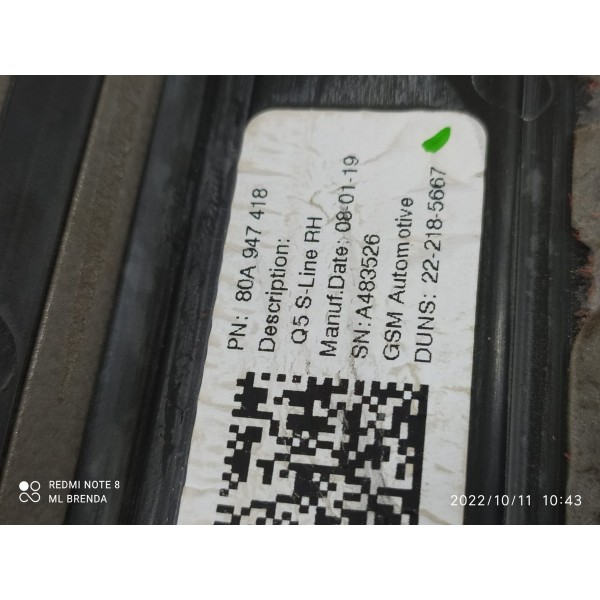 Soleira Porta Audi Q5  Dianteira Direita 2018 2019 2020 2021