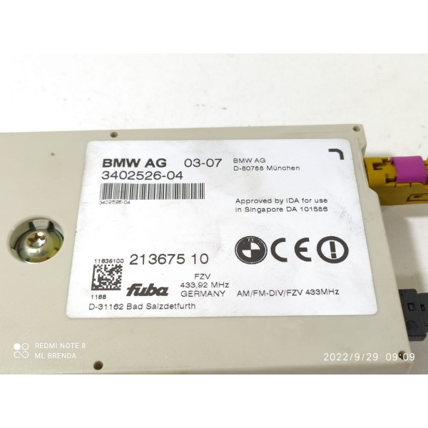 Módulo Antena Bmw X3 2006/2014 340252604
