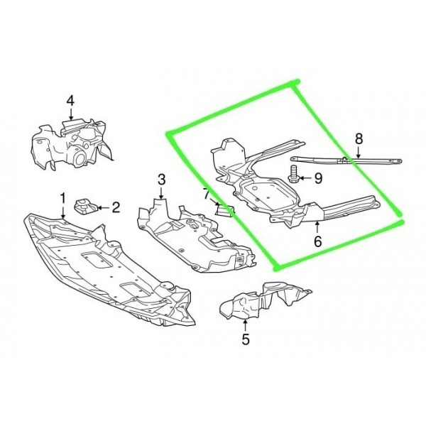 Proteção Frontal Mercedes Slk200 350 05/11 Rf8e566090ab