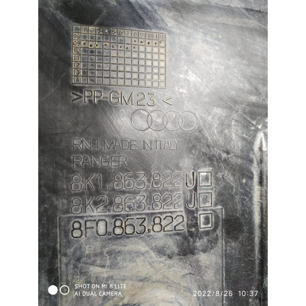 Protetor Assoalho Câmbio Audi Q5 2009/2016 8f0863822 Det