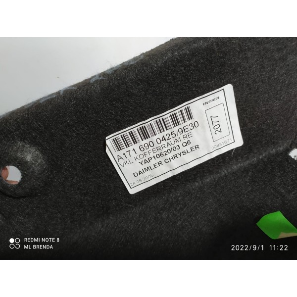 Revestimento Porta Mala Mercedes Slk200 Direito 2005/2011 Preto