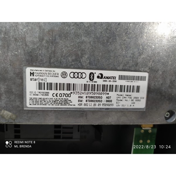 Modulo Bluetooth Audi Q5 A4 2009/2013 8t0862335d