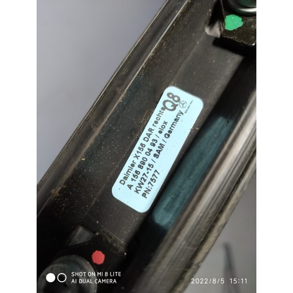 Rack Teto Mercedes Gla200 Direito 2015/2019 A1568900493 Prateado