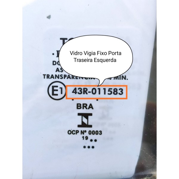 Vigia Porta Corolla Traseiro Esquerdo Fixo 2020/2024