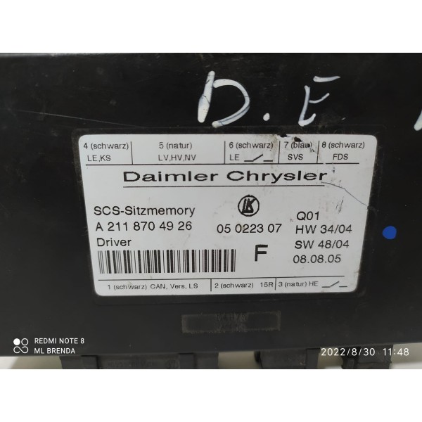 Modulo Sensor Chuva Mercedes Slk200 359 A1718300354