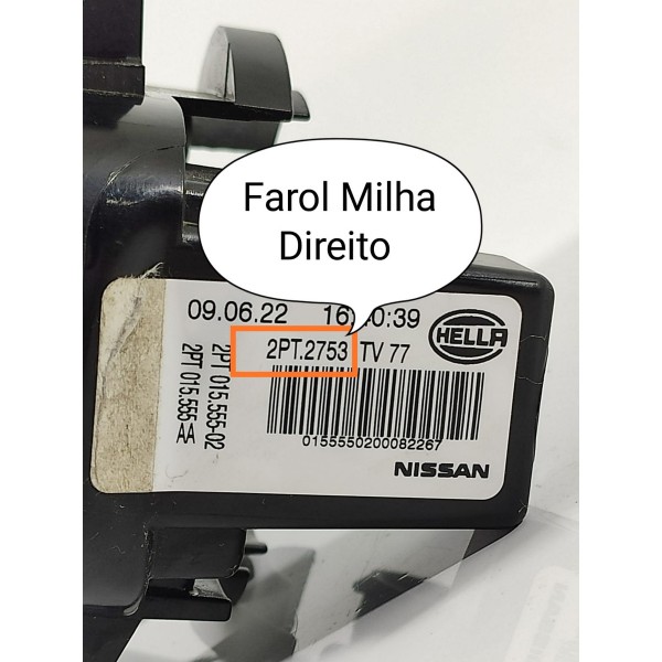 Farol Milha Neblina Nissan Kicks Direito 2022/2025 2pt2753