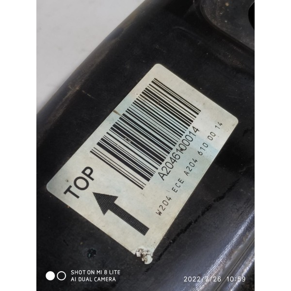 Alma Viga Parachoque Mercedes C180 C200 Traseira 2008/2014