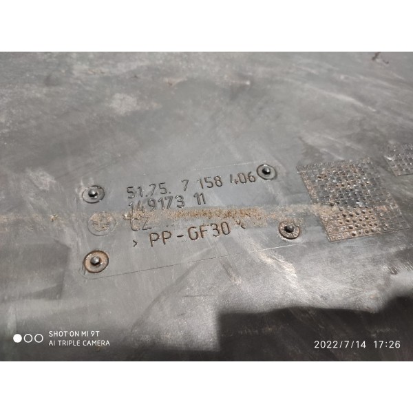 Protetor Assoalho Bmw X5 X6 Traseira D 2012/2015 51757158406