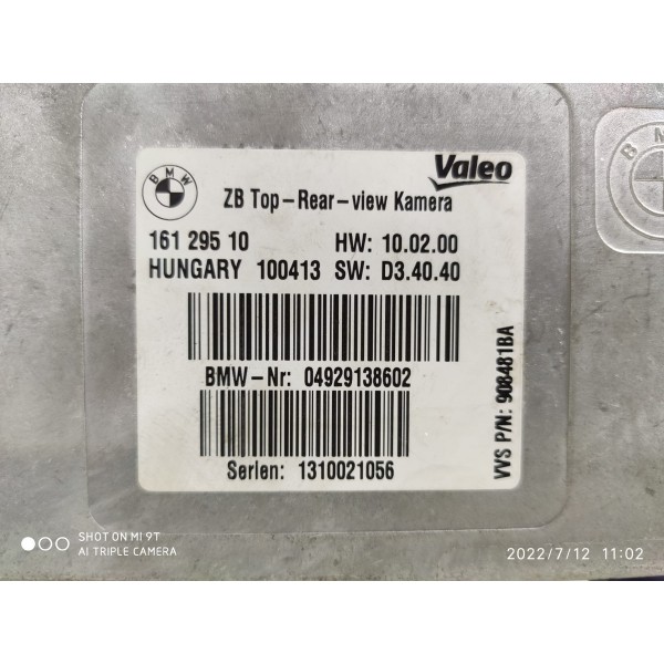 Módulo Camera Re Bmw X5 X6 2010 2011 2012/2016 04929138602