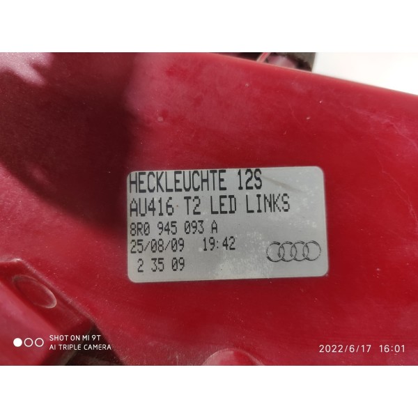 Lanterna Audi Q5 Esquerda 2009 2010 2011/2013 8r0945093a