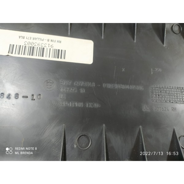 Acabamento Inferior Coluna Central Direita Bmw X6 2010/2016