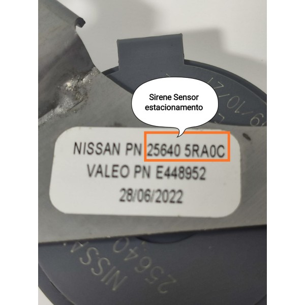 Sirene Sensor Estacionamento Kicks 2016/2024 256405ra0c