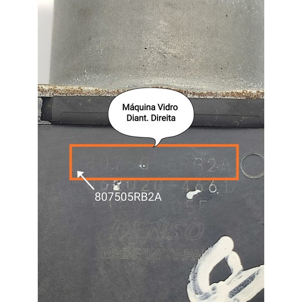 Maquina Vidro Kicks Dianteira Direita 2016/2025 807505rb2a