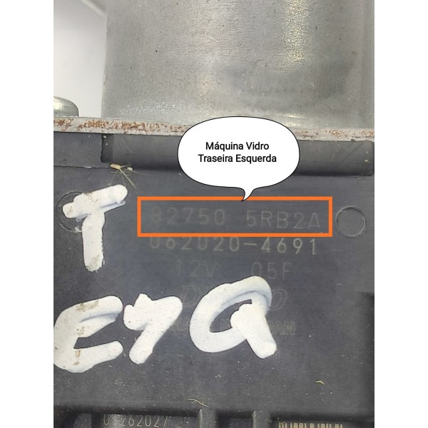 Maquina Vidro Kicks Traseira Esquerda 2016/2025 827505rb2a