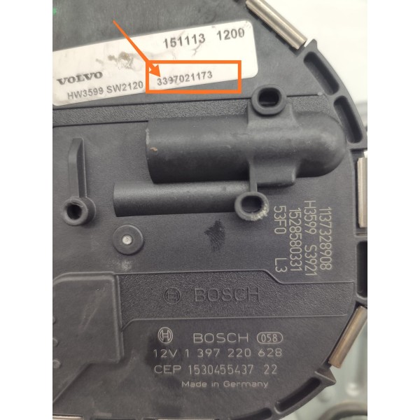 Motor Limpador Parabrisa Volvo V60 S60 2011/2018 30753493