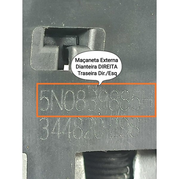 Macaneta Externa Amarok Dianteira Direi 2010/2023 5n0839885h Cinza Dianteira