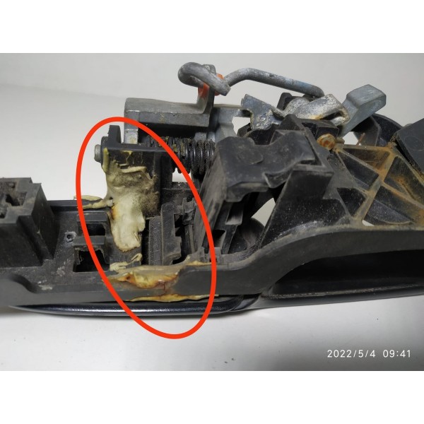 Maçaneta Externa Fusion Traseira Esquerda 2006/2012 Det Preto