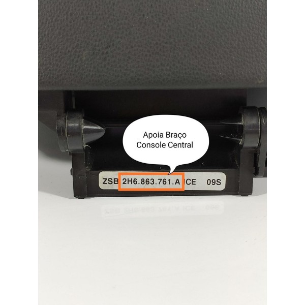 Apoio Descanca Braco Amarok 2017/2023 2h6863761a Preto