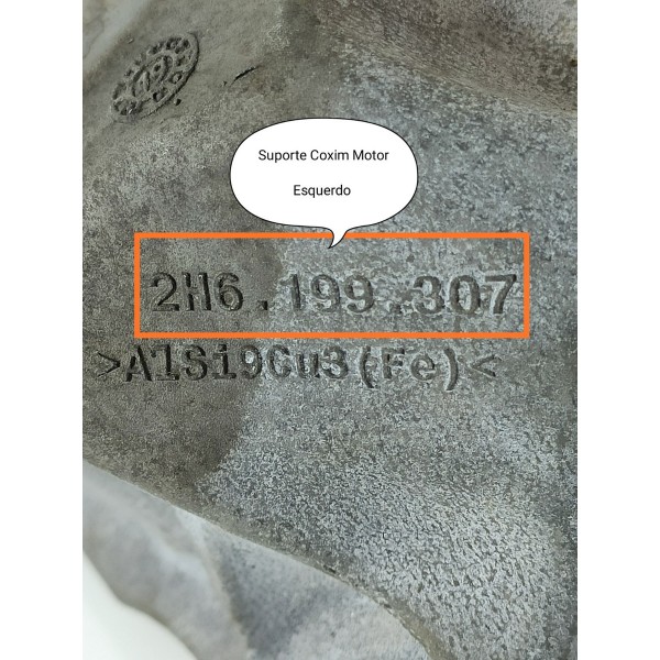 Suporte Coxim Motor Amarok V6 Esquerdo 2017/2023 2h6199307