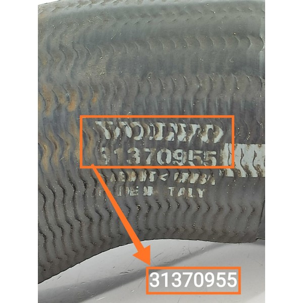 Mangueira Intercooler Volvo S60 V60 2011/2018 31370955 Preto