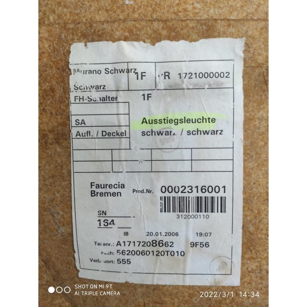 Forro Porta Mercedes Slk 200  Dire 2005 2011 Det A1717201670 Preto