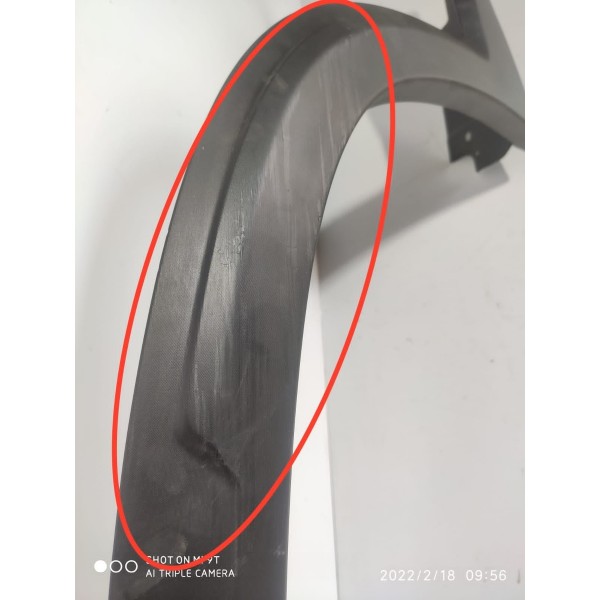 Moldura Lateral Toro Traseira Esquerda 2016/2021 Det Preto