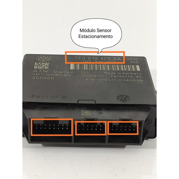 Modulo Sensor Estacionamento Amarok 2010/2023 7e0919475aa Preto