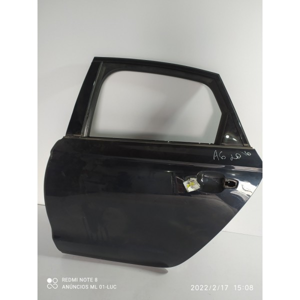 Porta Audi A6 Traseira Esquerda 2015 2016 2017 2018 Lisa Traseira Esquerda Preto
