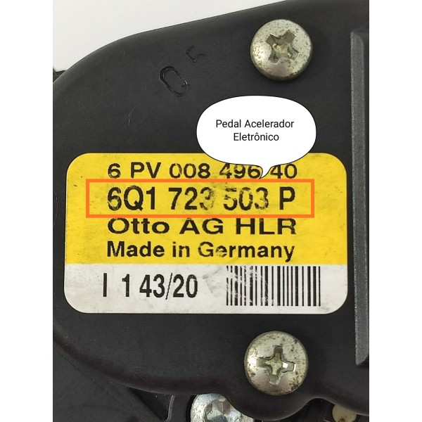Pedal Acelerador Amarok Polo Audi 2010/2023 6q1723503p