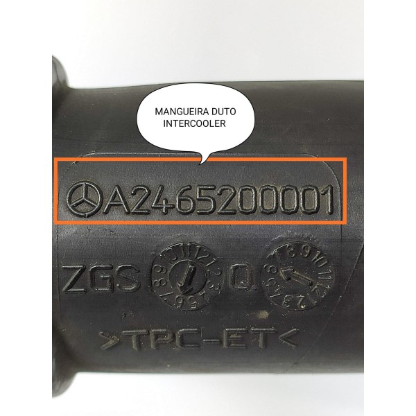 Mangueira Intercooler Mercedes Gla200  Cla A200 2015/2020 Preto