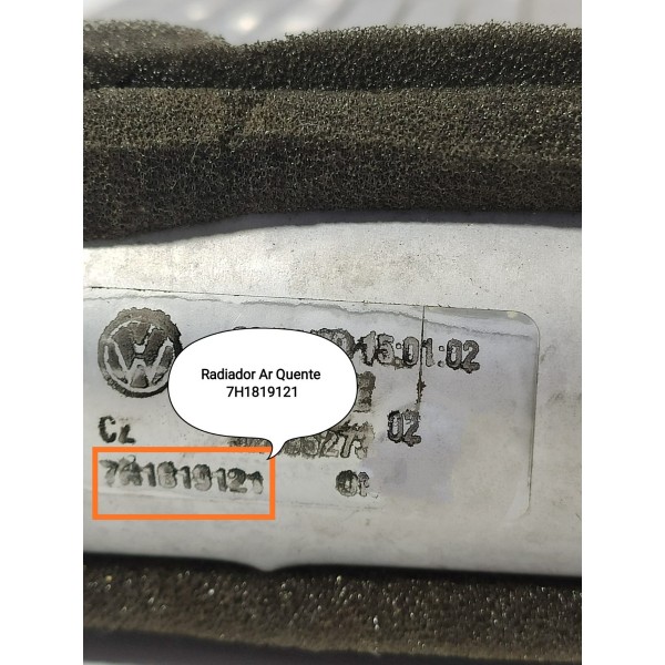 Radiador Ar Quente Amarok 2.0 3.0 2010/2023 7h1819121