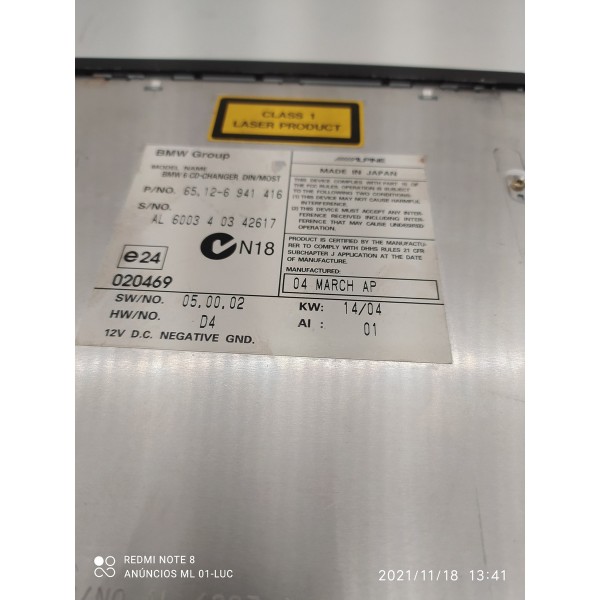 Disqueteira Bmw E60 E61 E63 E64 65126941416